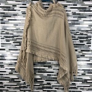 One Size fits all Tan Poncho